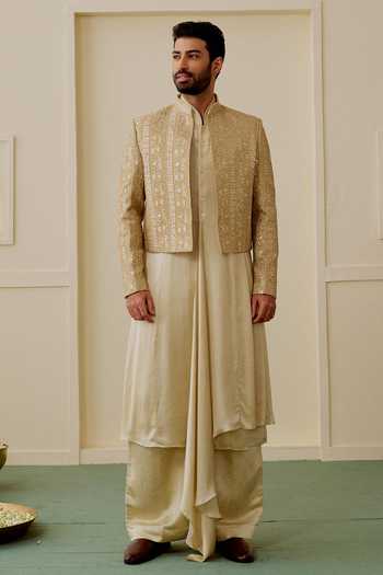 Gopi Vaid Varun Embroidered Jacket & Kurta Set 