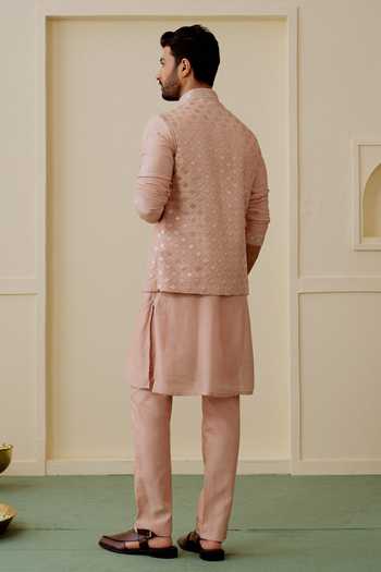 Gopi Vaid Ayush Embroidered Bundi & Kurta Set 