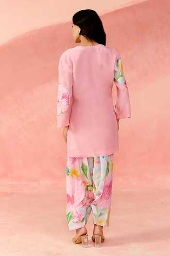 Label Moni K Wildflower Print Kurta & Pant Set 
