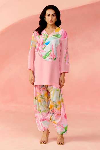 Label Moni K Wildflower Print Kurta & Pant Set 