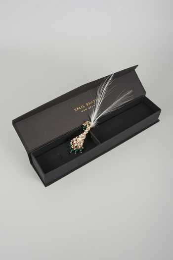 Salil Bhatia Stone Embellished Feather Kalangi