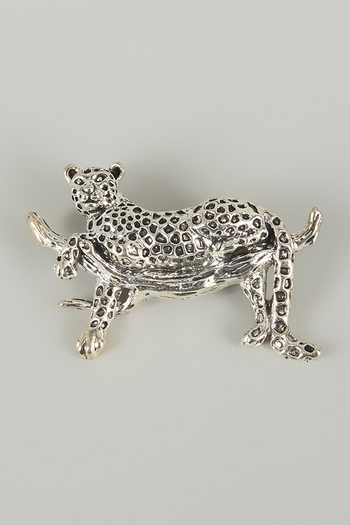 Salil Bhatia Tree Leopard Embellished Brooch 
