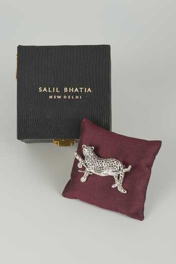 Salil Bhatia Tree Leopard Embellished Brooch 
