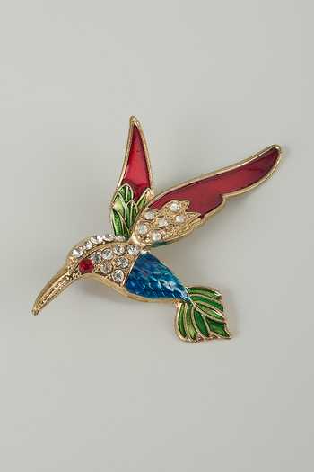 Salil Bhatia Hummingbird Embellished Brooch 
