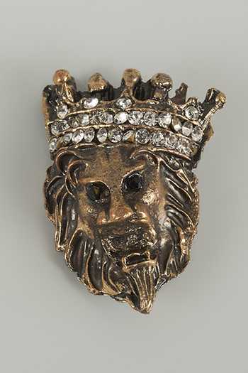 Salil Bhatia Lion King Embellished Brooch 