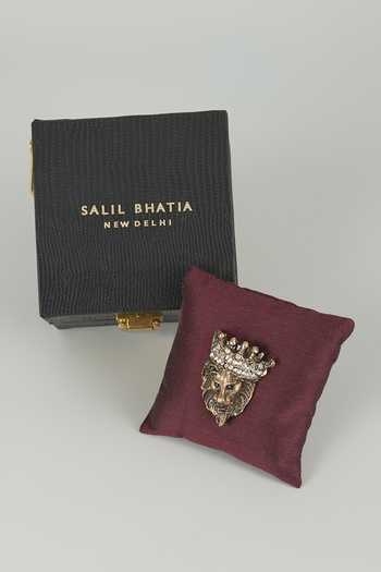 Salil Bhatia Lion King Embellished Brooch 