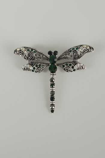 Salil Bhatia Dragonfly Relic Embellished Brooch 
