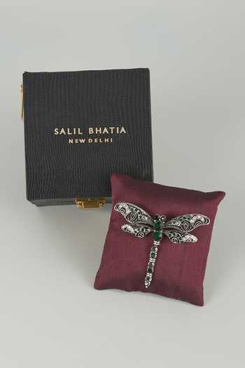 Salil Bhatia Dragonfly Relic Embellished Brooch 