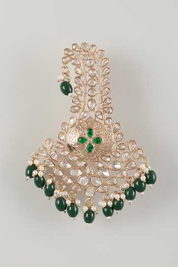 Salil Bhatia Emerald Pearl Embellished Kalangi