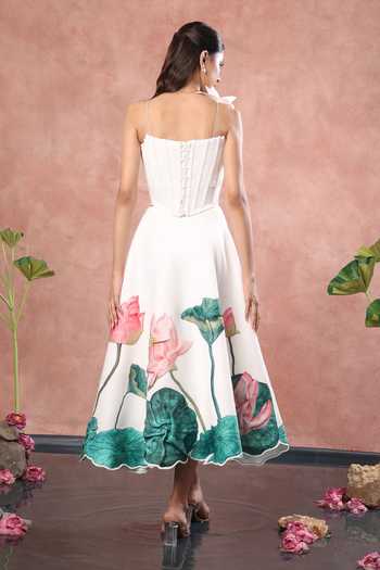 Ozeqo Nara Printed Skirt With Corset