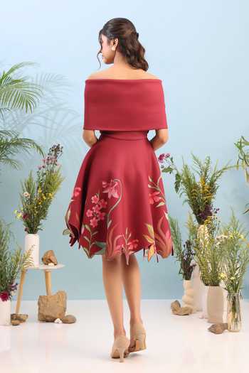 Ozeqo Dorset Short Printed Dress & Draped Bow Wrap