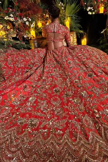 Amaltas Couture Swarovski Embellished Bridal Lehenga Set 
