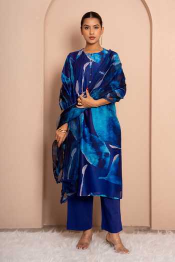 Kameez Reverie Digital Print Chanderi Kurta Set