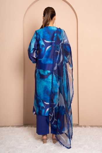 Kameez Reverie Digital Print Chanderi Kurta Set