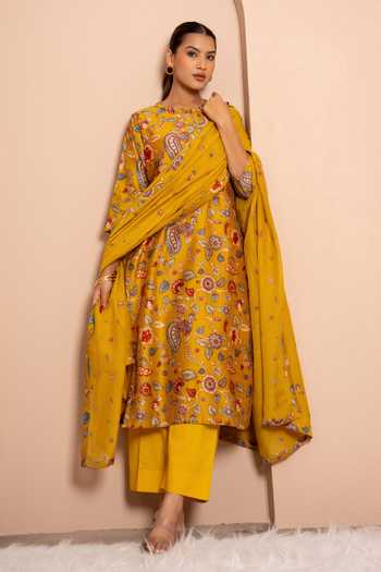 Kameez Rustic Marigold Digital Print Kurta Set