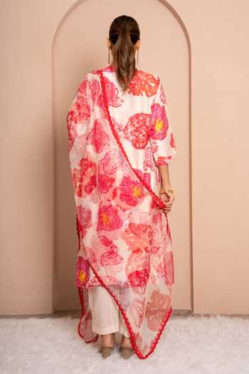 Kameez Digital Print Chanderi Kurta Set