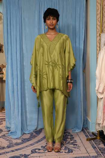 Midushi Bajoria Hand Work Kaftan & Pant Set 