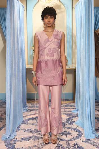 Midushi Bajoria Silk Chanderi Kurta & Pant Set 
