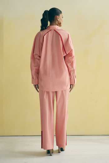 Meher By Islie Tie Up Shirt & Trouser Set 