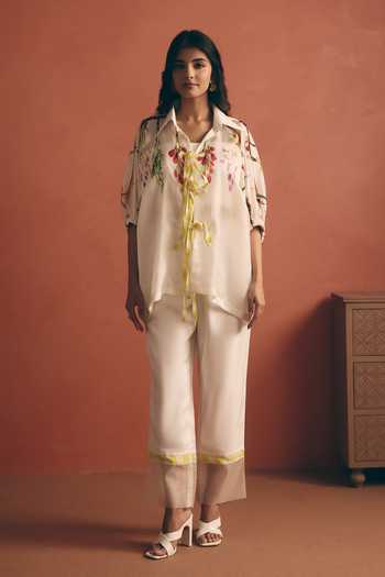 Meher By Islie Embroidered Top & Pant Set 