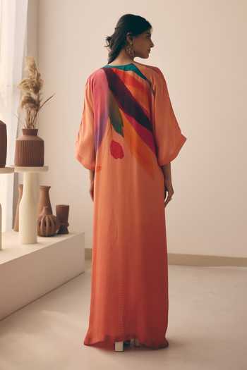 Meher By Islie Abstract Print Kaftan 