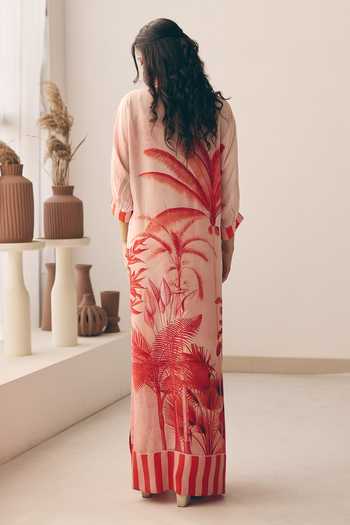 Meher By Islie Palm Print Kaftan 