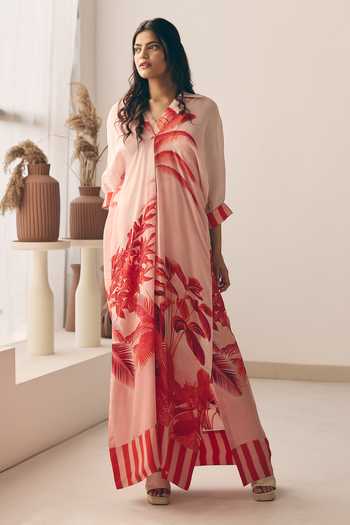 Meher By Islie Palm Print Kaftan 