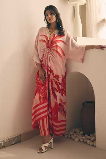 Meher By Islie Printed Kaftan With Pant 