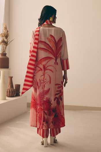 Meher By Islie Printed Kaftan & Pant Set 