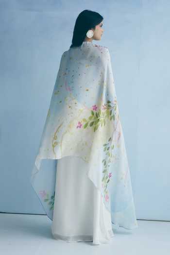 Meher By Islie Embroidered Cape With Gown 