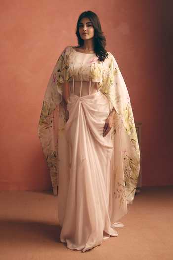 Meher By Islie Gathered Saree Gown 