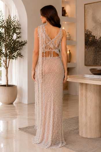Nivedita Saboo Draped Skirt With Corset 
