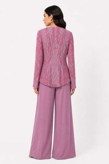 Nivedita Saboo Embroidered Shrug Pant Set 