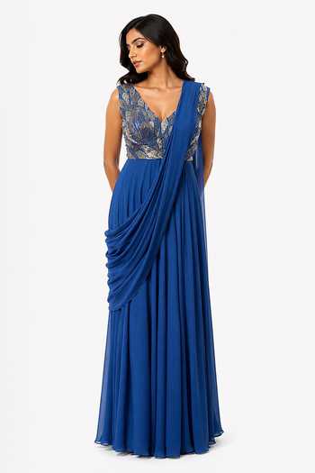 Nivedita Saboo Draped Saree Gown 