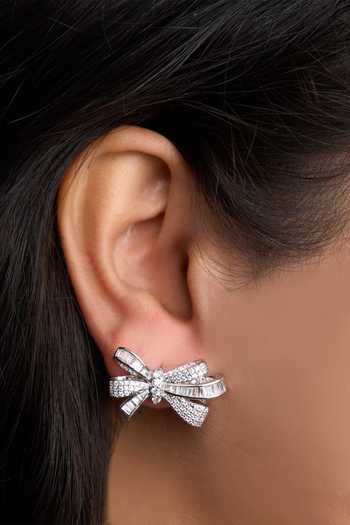 Mozaati Bow Baguette Earrings 