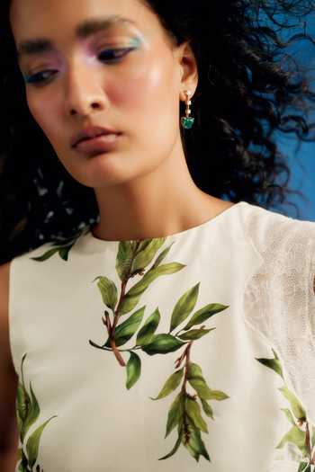 Buy Shriya Som Ivory Crepe Round Neck Botanical Print Top Online at Aza Fashions Buy_Shriya Som_Ivory Crepe Round Neck Botanical Print Top _Online_at_Aza_Fashions