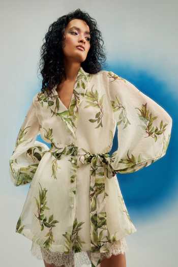 Shriya Som Organza Trench Dress With Belt