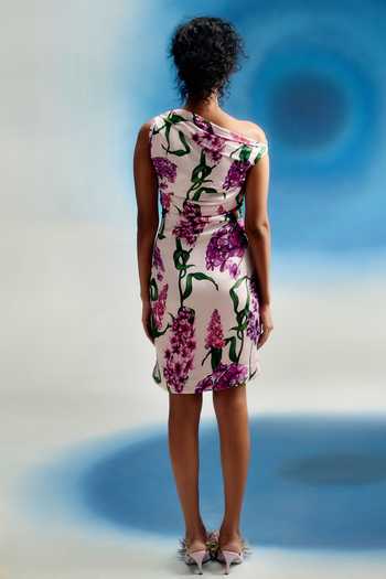 Shriya Som Off Shoulder Printed Dress 