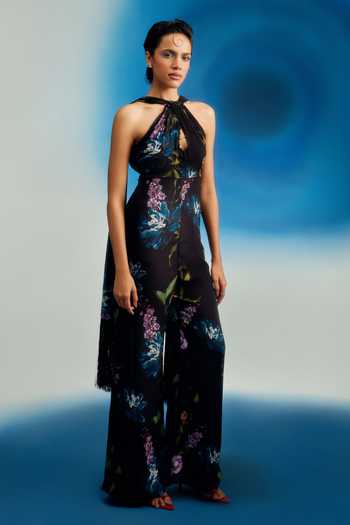 Shriya Som Printed Scarf Jumpsuit 