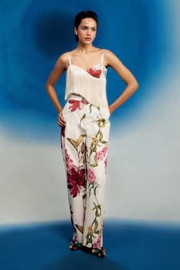 Shriya Som Assymetric Fringe Top 