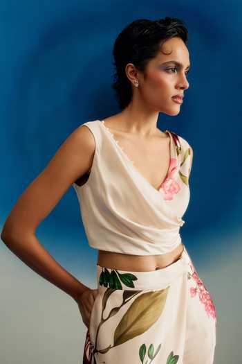 Shriya Som Draped Satin Top 