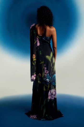 Shriya Som Printed Scarf Gown 