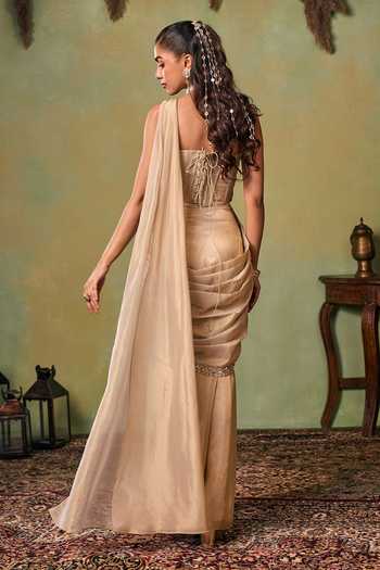 Seema Thukral Bella Pre-Draped Saree & Corset Set