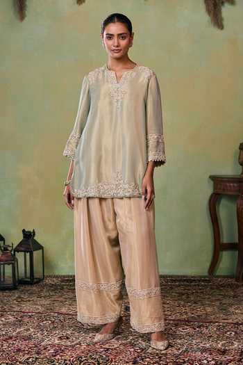 Seema Thukral Quinn Tissue Kurta & Salwar Set