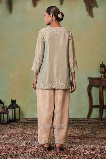Seema Thukral Quinn Tissue Kurta & Salwar Set