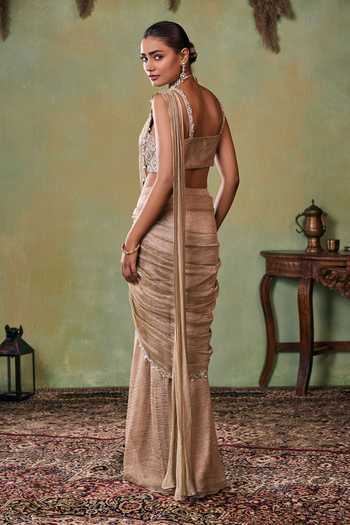 Seema Thukral Aurelia Pre-Draped Saree & Choli Set