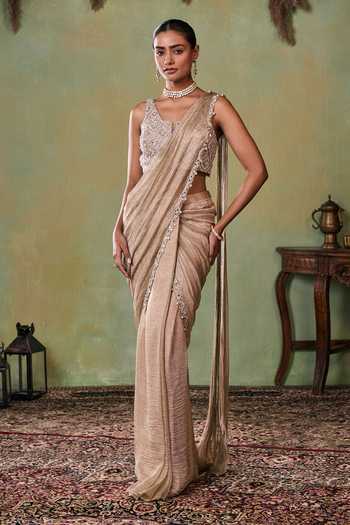 Seema Thukral Aurelia Pre-Draped Saree & Choli Set