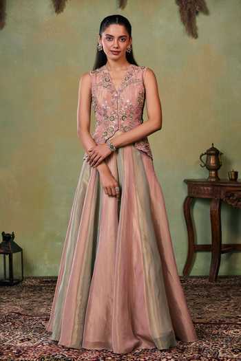 Seema Thukral Rosalia Embroidered Jacket & Lehenga Set