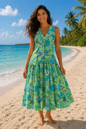 Surabhi Arya Tropical Print Skirt Set 