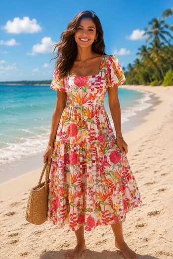 Surabhi Arya Tropical Print Dress 